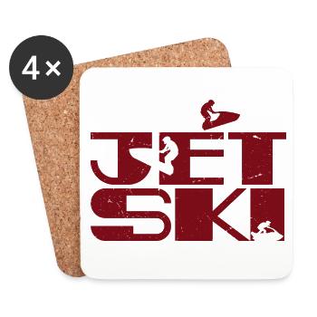Jet Ski | jet ski - Dessous de verre (lot de 4) - blanc - Devant