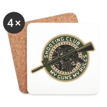 Shooting Club My guns my rules Soldier military - Coasters (set of 4) - white - Front