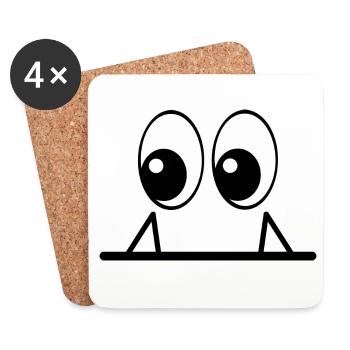 Little monster - Coasters (set of 4) - white - Front