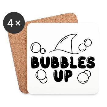 Blubbles Up Hai Liebhaber Wal Orcas Strand Meer Liebe - Untersetzer (4er-Set) - Weiß - Vorne