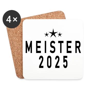 Meister 2025 - Untersetzer (4er-Set) - Weiß - Vorne