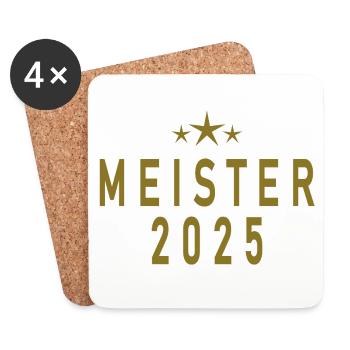 Meister 2025 - Untersetzer (4er-Set) - Weiß - Vorne