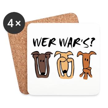 Wer war's - Untersetzer (4er-Set) - Weiß - Vorne