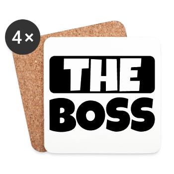 The BOSS - Coasters (set of 4) - white - Front