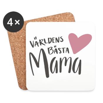 Die beste Mama der Welt - Untersetzer (4er-Set) - Weiß - Vorne