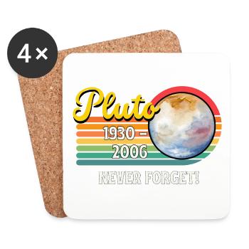 Pluto 1930 - 2006 nicht vergessen - Untersetzer (4er-Set) - Weiß - Vorne