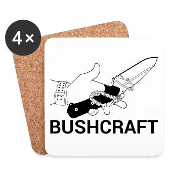 Survival-Ready #Bushcraft - Coasters (set of 4) - white - Front