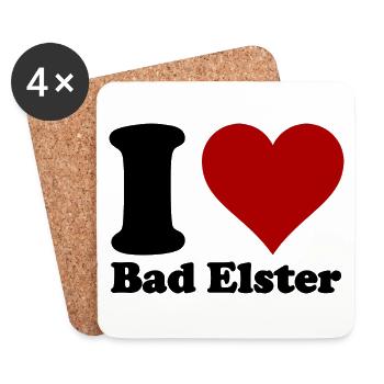 I Love Bad Elster - Coasters (set of 4) - white - Front