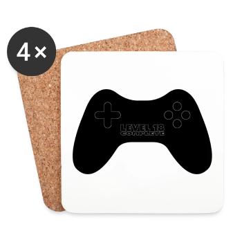 Level 18 completed - Coasters (set of 4) - white - Front