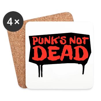 punks not dead | red-edition - Untersetzer (4er-Set) - Weiß - Vorne