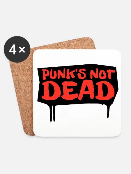 punks not dead | red-edition - Coasters (set of 4) - white