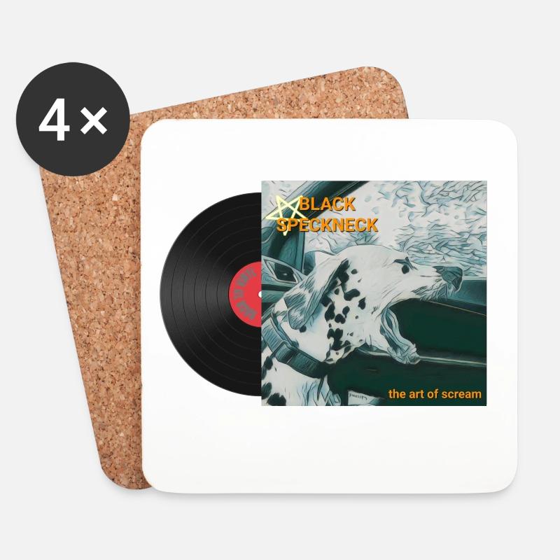 Vinyl - Untersetzer (4er-Set) - Weiß