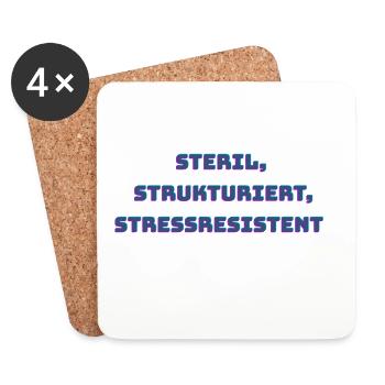Slogan für medizinisches Personal - Untersetzer (4er-Set) - Weiß - Vorne