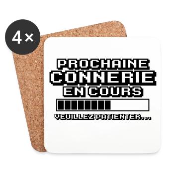 prochaine connerie en cours - Dessous de verre (lot de 4) - blanc - Devant