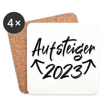 Aufsteiger 2023 Aufstiegstrikot 23 Liga Meister - Untersetzer (4er-Set) - Weiß - Vorne