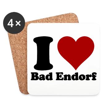 I Love Bad Endorf - Coasters (set of 4) - white - Front