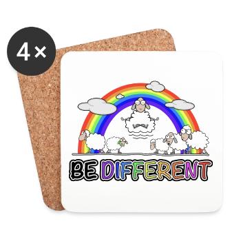 Sheep meditates - Coasters (set of 4) - white - Front