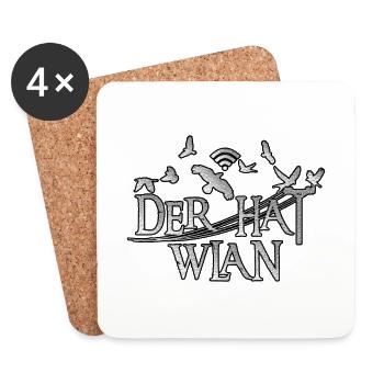 lustiges wlan funny - Untersetzer (4er-Set) - Weiß - Vorne