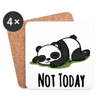 Not today Panda - funny saying gift idea - Coasters (set of 4) - white - Front