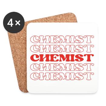 Chemist Researcher Scholar Research Expert Expert - Coasters (set of 4) - white - Front