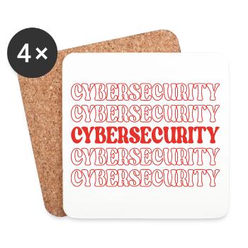 Cybersicherheit IT-Sicherheit Internet-Sicherheit - Untersetzer (4er-Set) - Weiß - Vorne