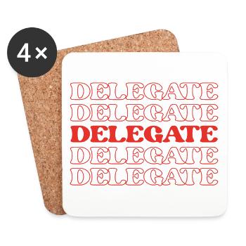 Représentant délégué Porte-parole adjoint - Dessous de verre (lot de 4) - blanc - Devant