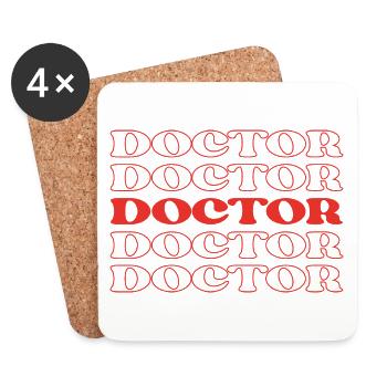 Doctor Physician Surgeon Specialist Medic - Coasters (set of 4) - white - Front