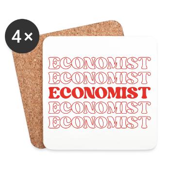 Economist Financial Analyst Economic Expert - Coasters (set of 4) - white - Front
