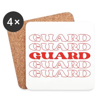 Guard Guard Protector Sentinel Watchman Guardian - Coasters (set of 4) - white - Front