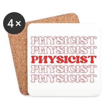 Physicist Scientist Natural Philosopher Science - Coasters (set of 4) - white - Front