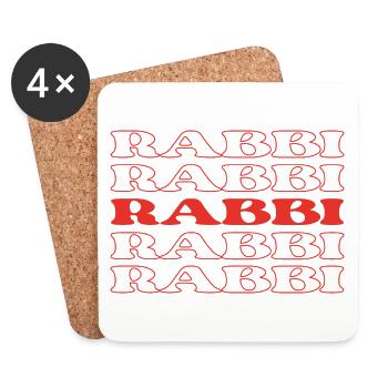 Rabbin Chef Spirituel Chef Religieux Spirituel - Dessous de verre (lot de 4) - blanc - Devant