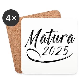 Matura 2025 - Untersetzer (4er-Set) - Weiß - Vorne