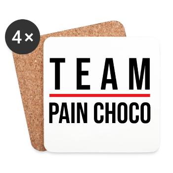 Team chocolate bread - Coasters (set of 4) - white - Front