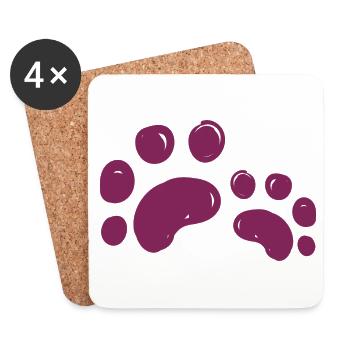 dog lovers - Dog animal gift - Coasters (set of 4) - white - Front