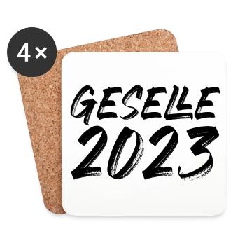 Geselle 2023 - Untersetzer (4er-Set) - Weiß - Vorne
