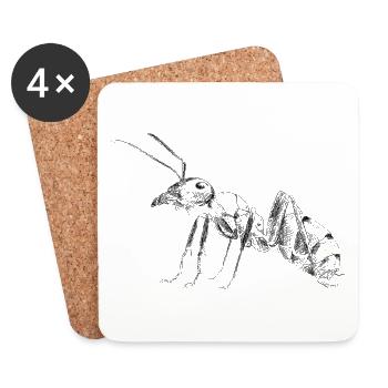 Ant - Coasters (set of 4) - white - Front