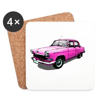 Volga Pink - Untersetzer (4er-Set) - Weiß - Vorne