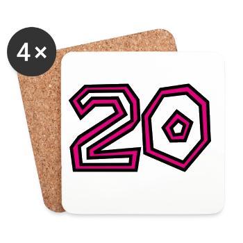 20 - Coasters (set of 4) - white - Front