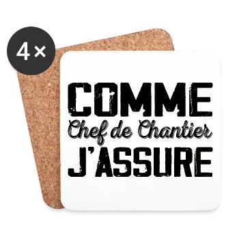 As Site Manager Humor Gift - Coasters (set of 4) - white - Front