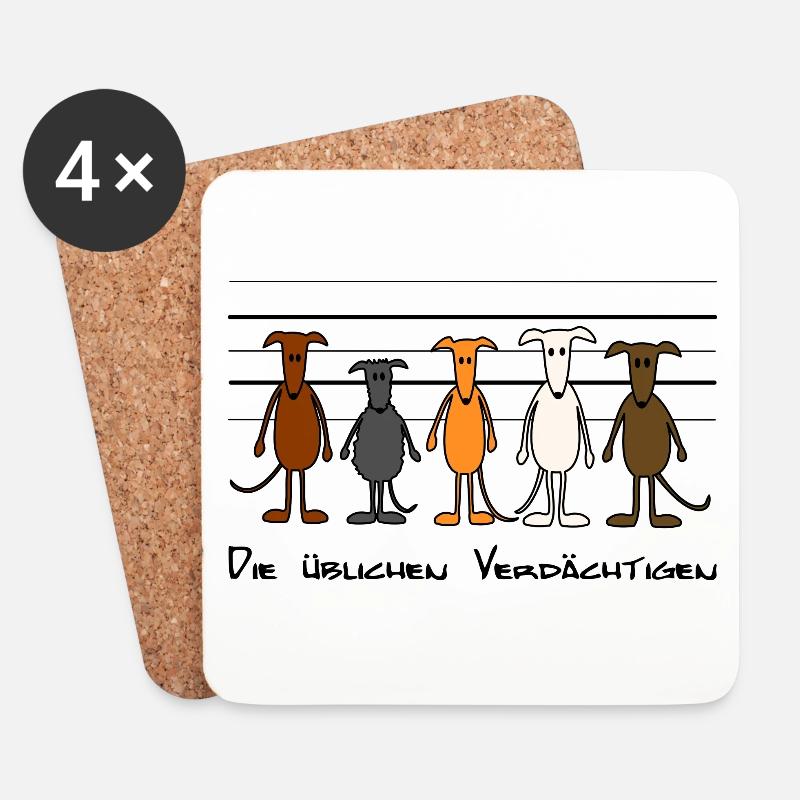 Die üblichen Verdächtigen - Untersetzer (4er-Set) - Weiß