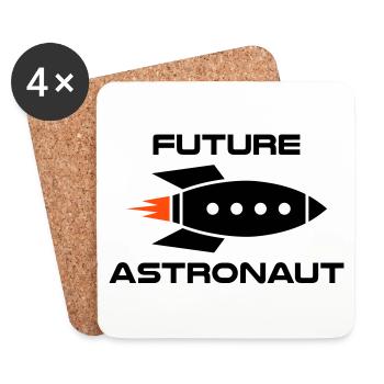 Futur astronaute (vaisseau spatial) - Dessous de verre (lot de 4) - blanc - Devant