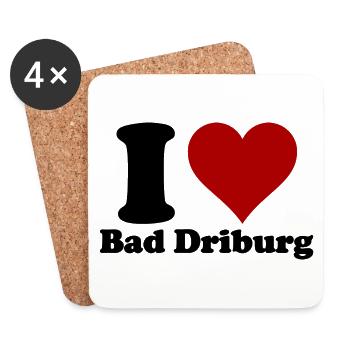 I Love Bad Driburg - Coasters (set of 4) - white - Front
