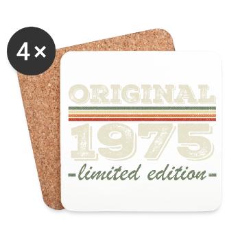 Legend since 1975 Born 1975 Birthday 1975 - Coasters (set of 4) - white - Front