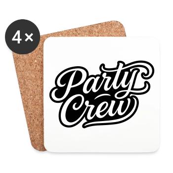 Party Crew - Untersetzer (4er-Set) - Weiß - Vorne