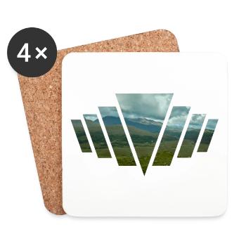V Mountains - Coasters (set of 4) - white - Front