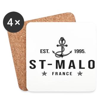 St Malo cool gift Saint Malo Brittany BZH - Coasters (set of 4) - white - Front