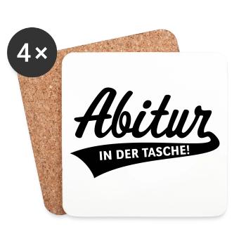 Abitur – In Der Tasche! (Abiturient / Abi / Black) - Untersetzer (4er-Set) - Weiß - Vorne
