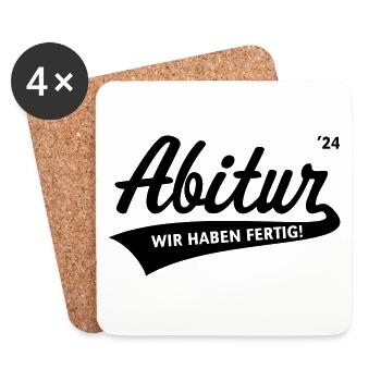 Abitur 2024 – Wir Haben Fertig! (Schule / Black) - Untersetzer (4er-Set) - Weiß - Vorne