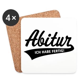 Abitur – Ich Habe Fertig! (Schulabschluss / Black) - Untersetzer (4er-Set) - Weiß - Vorne