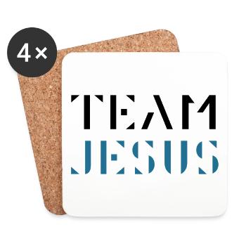 Team Jesus - Coasters (set of 4) - white - Front